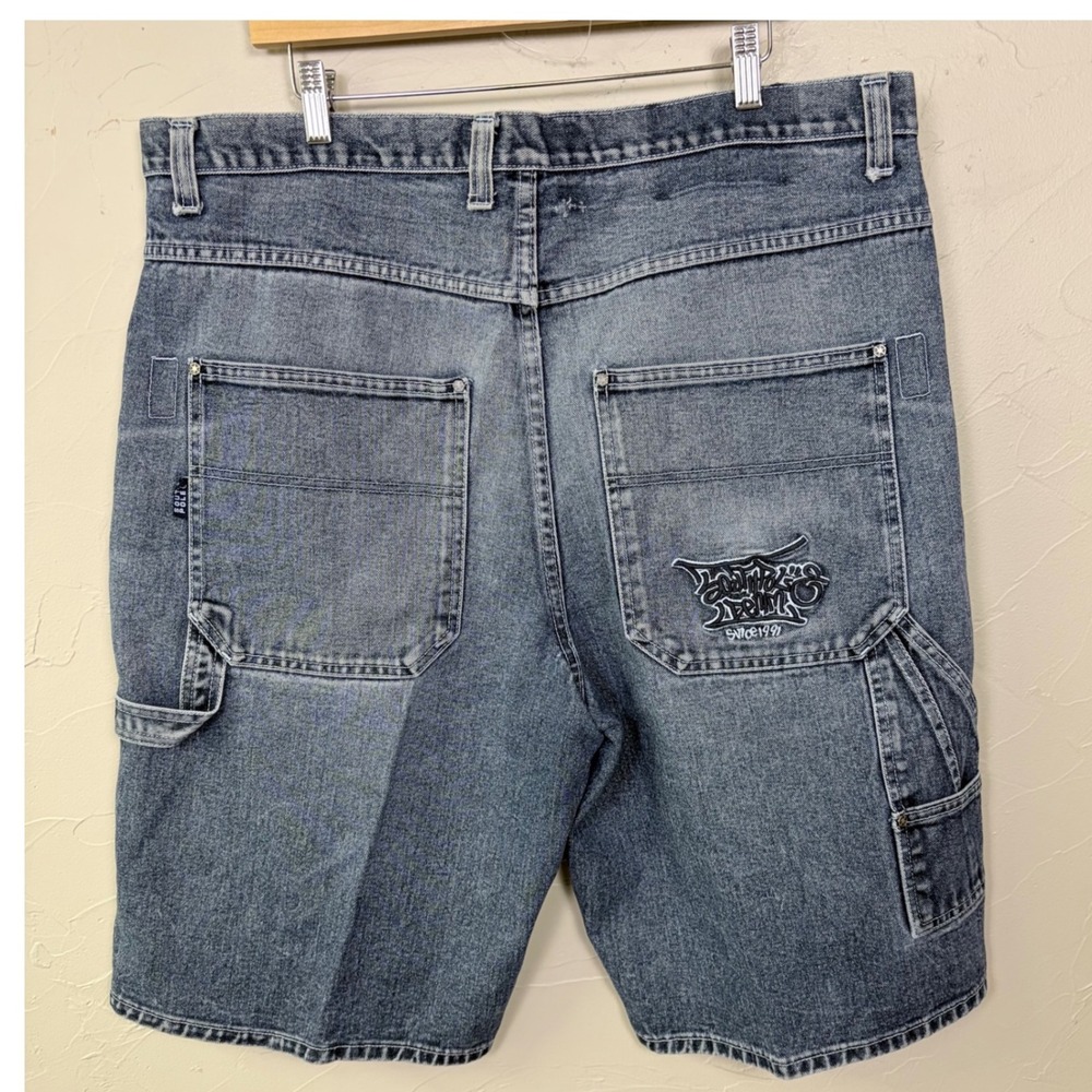 Vintage‎ Y2K Southpole Baggy Jean Jorts Jeans Carpenter Mens 40 Embroidered